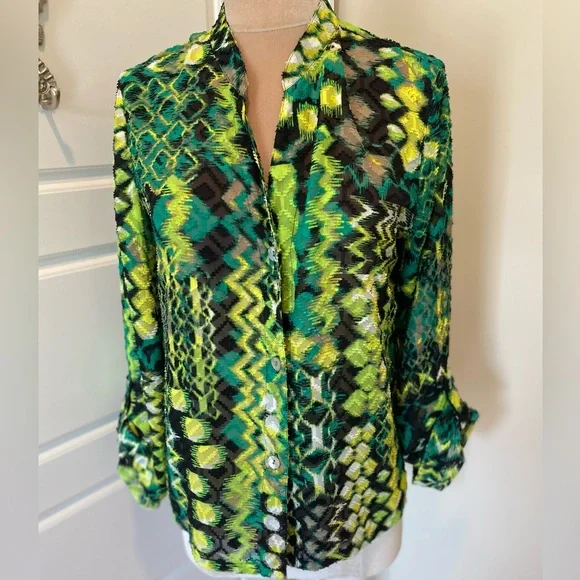 Ruby Rd.Fun Print Blouse - Picture 1 of 5